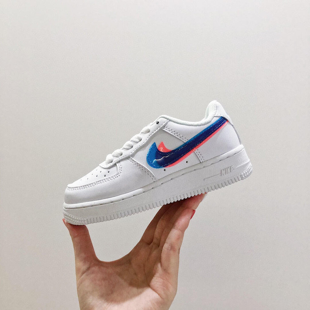 Air Force low-top lace-up sneakers" white"