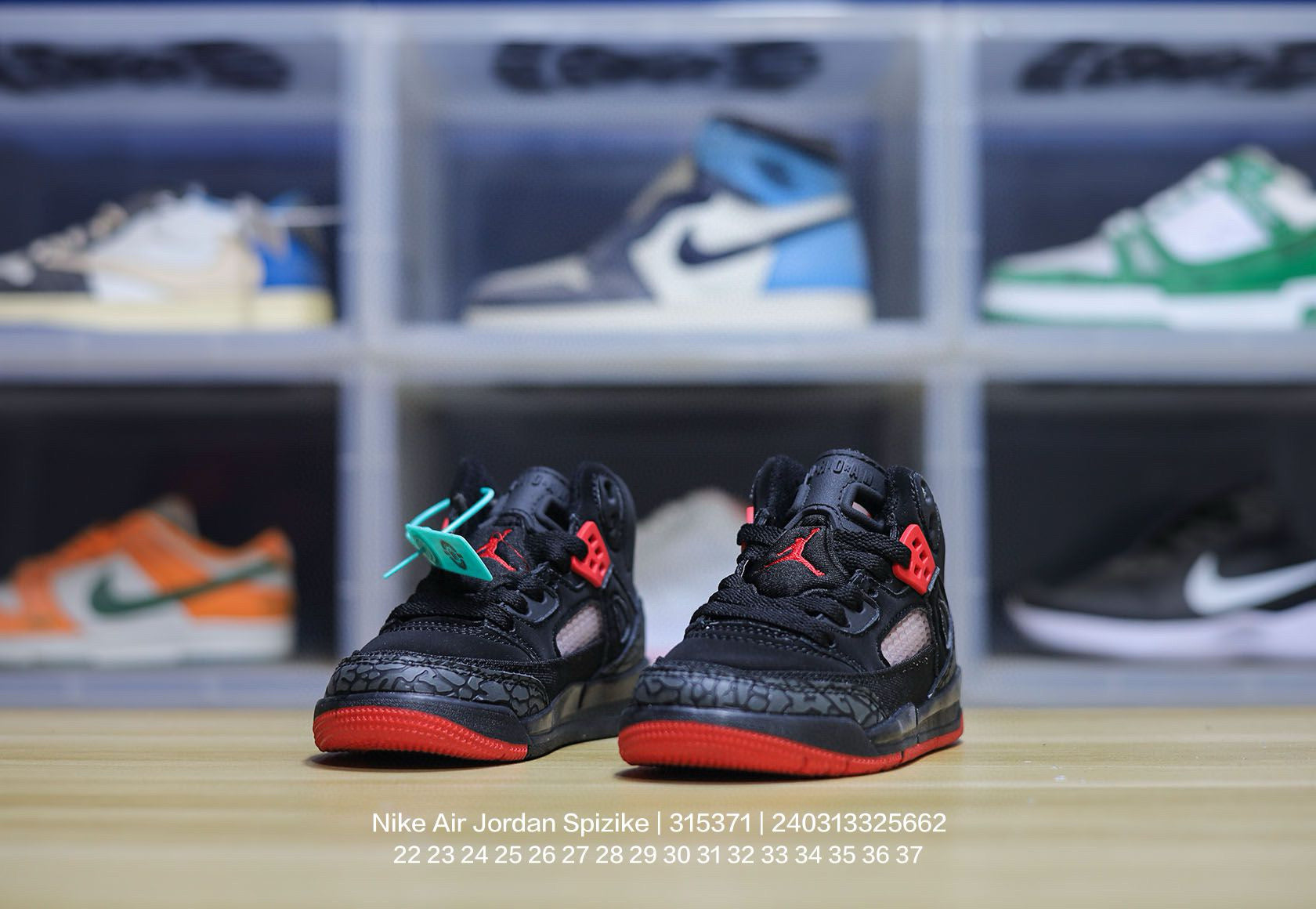 Jordan 3.5 3D Embossed Children's Shoes "black, red"