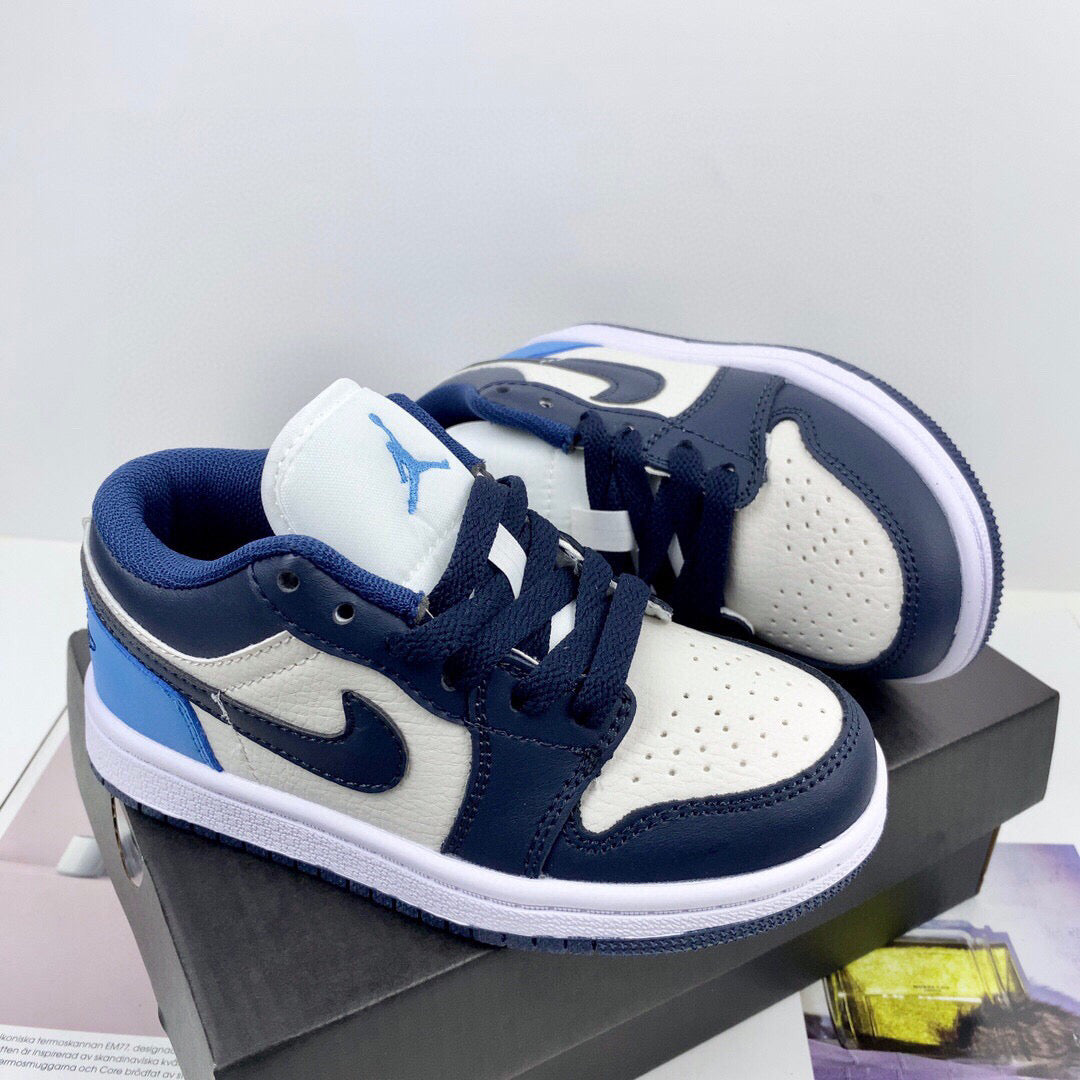 Joe 1 low-top children's shoes" Cream, Navy"