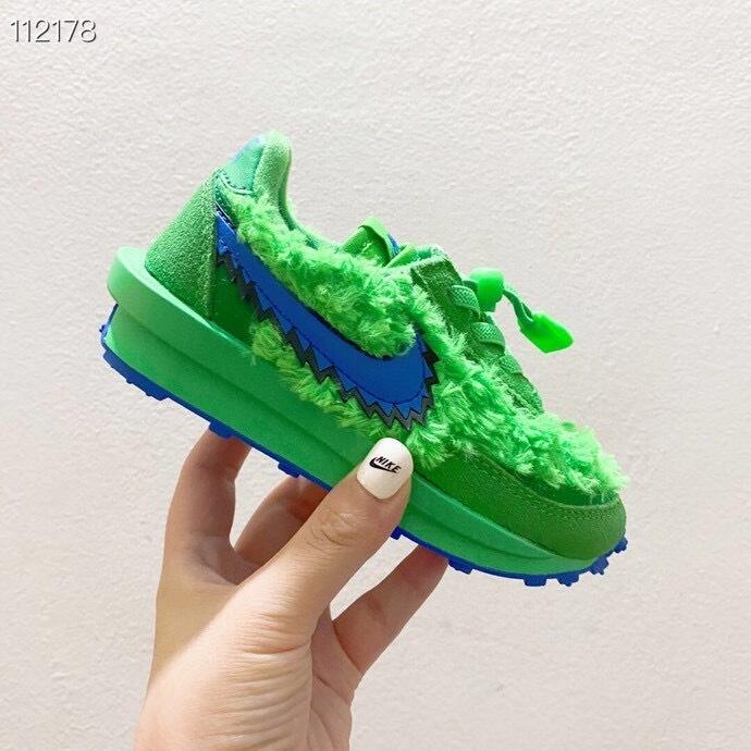 Nike Waffle Casual Jogging Shoes Deconstructed Double Hook" green"