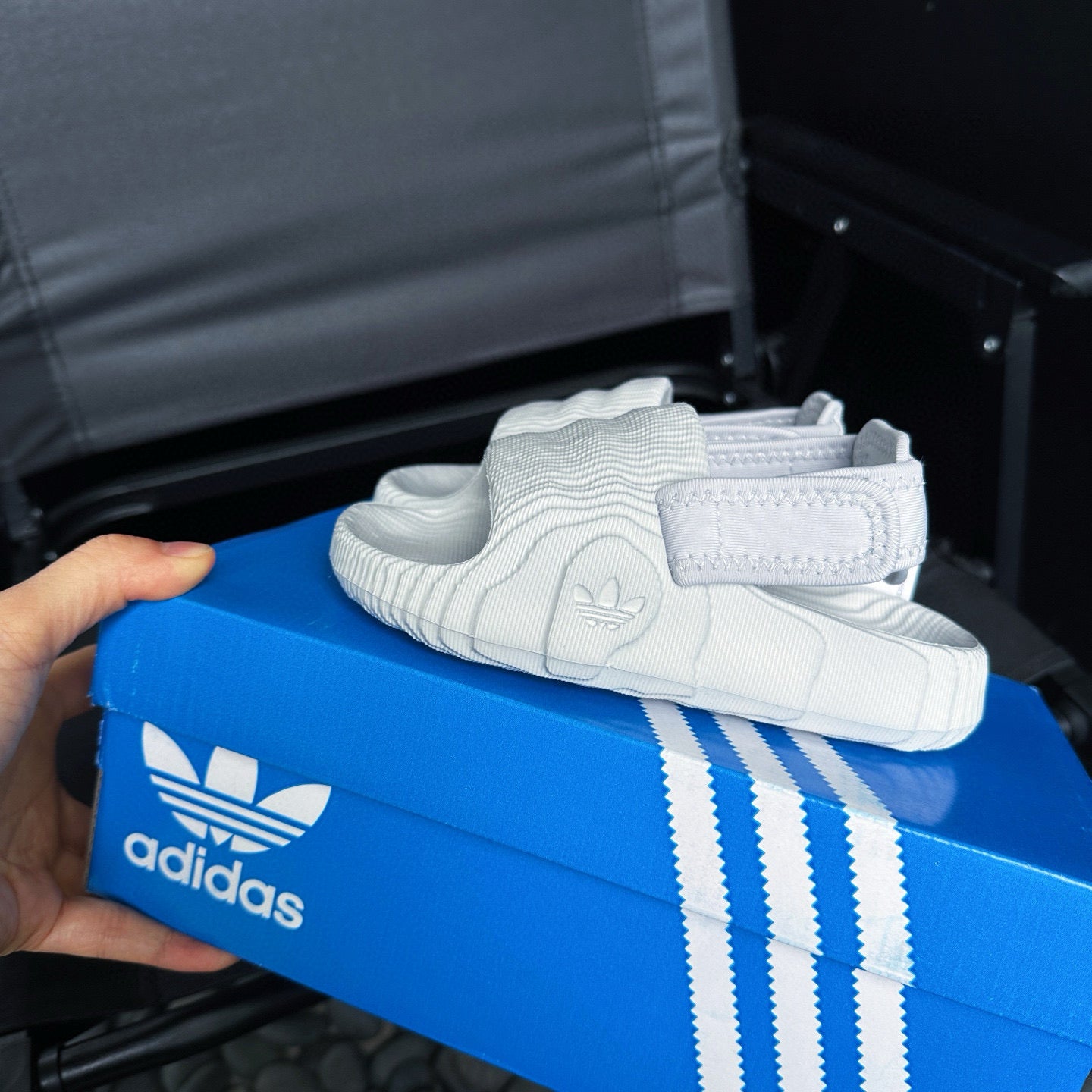 Adidas two-way beach sandals" white"