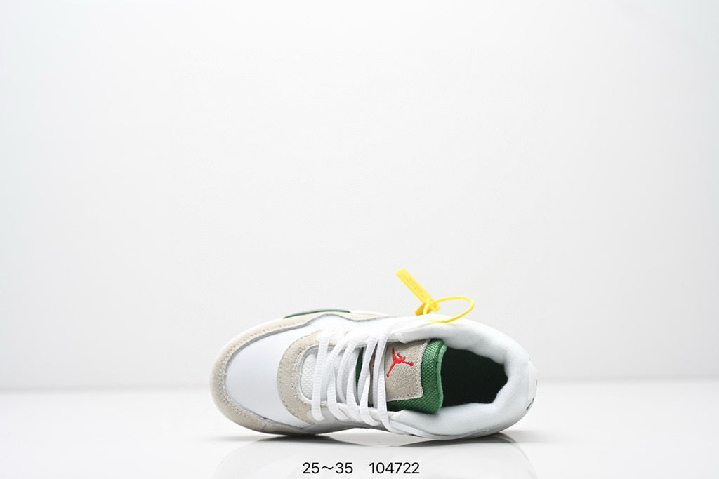 Jordan 4 low-top air cushion basketball shoes" white, green"
