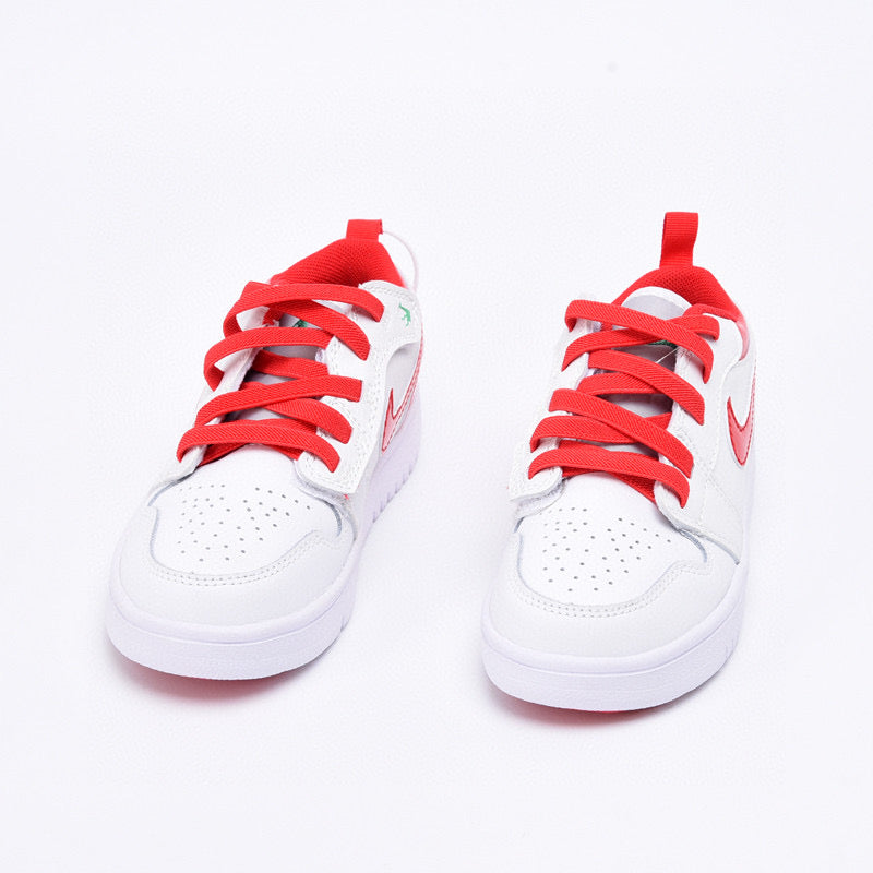 Joe 1 magic buckle children's shoes" white, red"