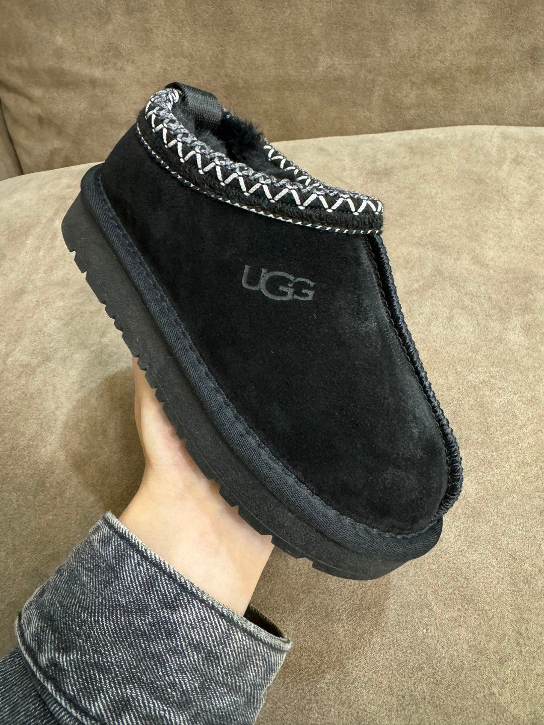 U-GG ethnic style fur short tube snow boots children's shoes