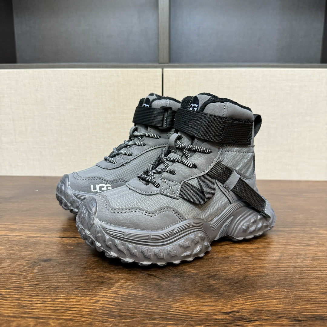 U-GG children's fleece boots" Gray"