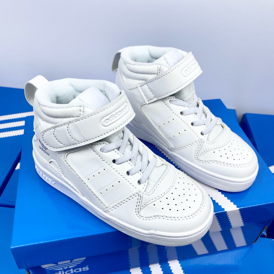 Adidas 84 high-top children's shoes" white"