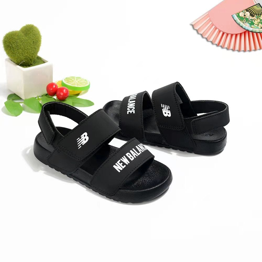 NB double bar sandals " black"