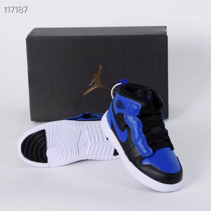 Jordan high top elastic band" black, blue"