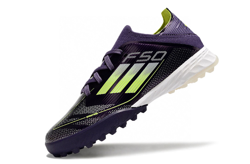 Adidas F50 knitted waterproof football shoes" purple, white"