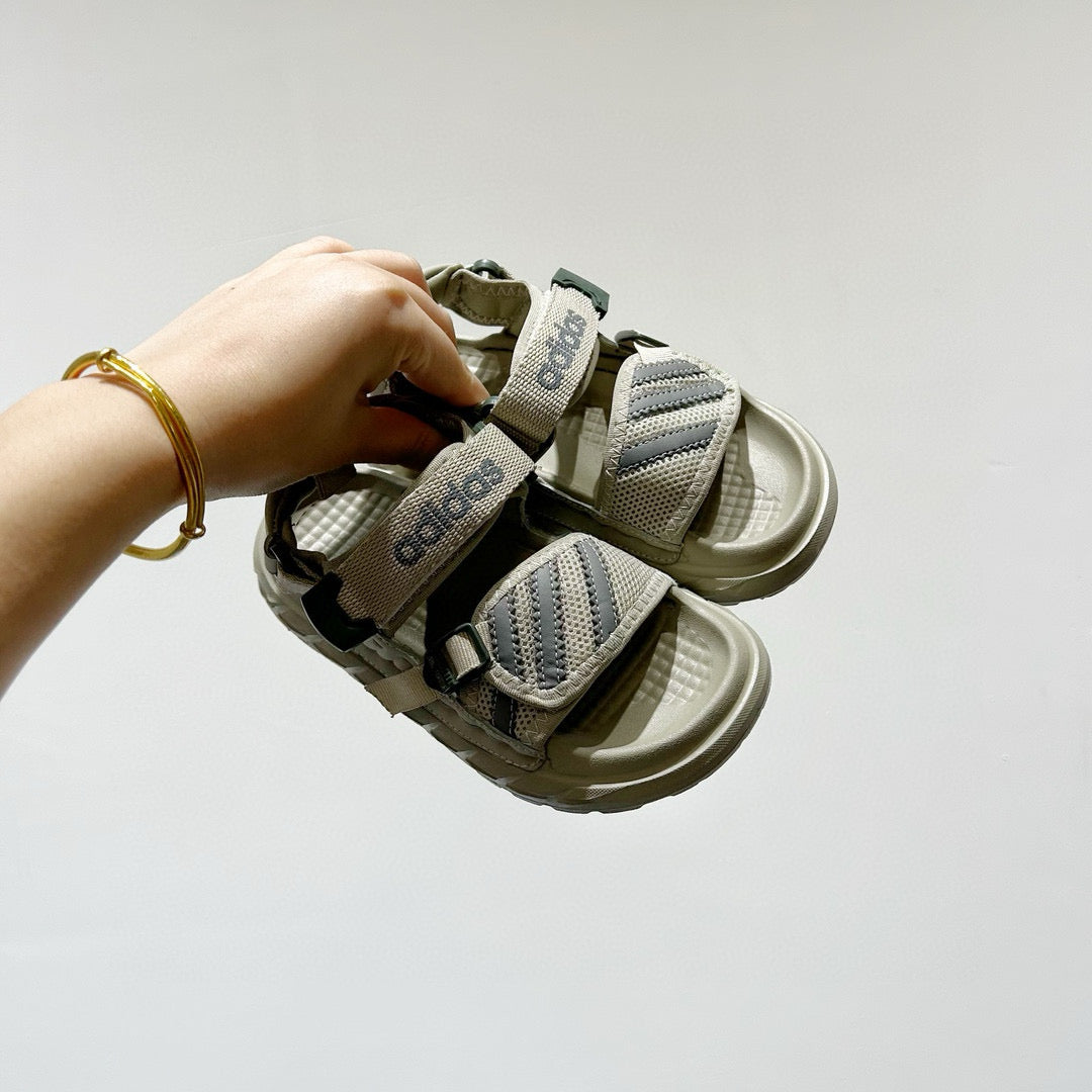 Adidas Velcro children's beach sandals"  light, muted green"