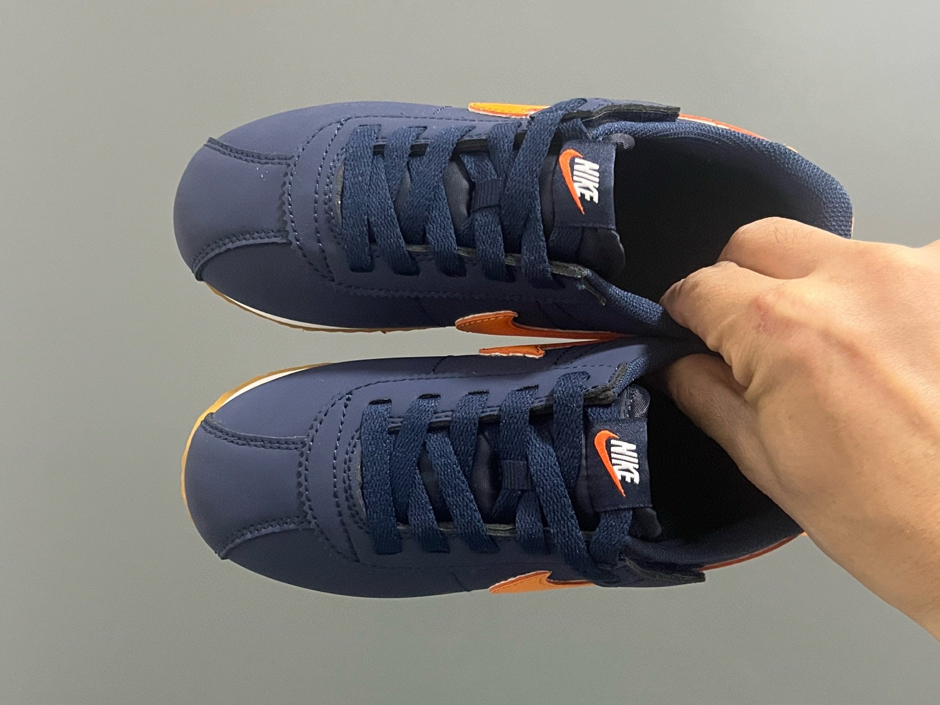 Nike Forrest Gump Classic Velcro Kids Shoes" Navy"