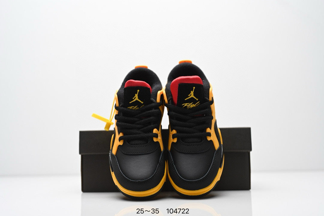 Jordan 4 low-top air cushion basketball shoes" yellow, black"