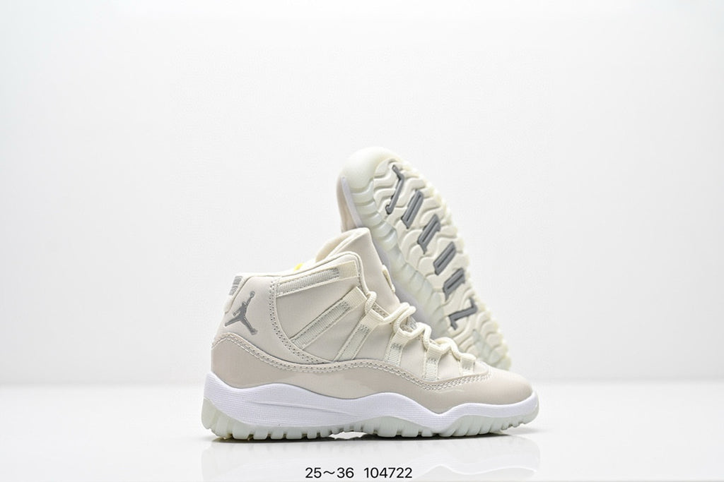 Joe 11 high-top high-quality children's shoes" basketball" light cream"