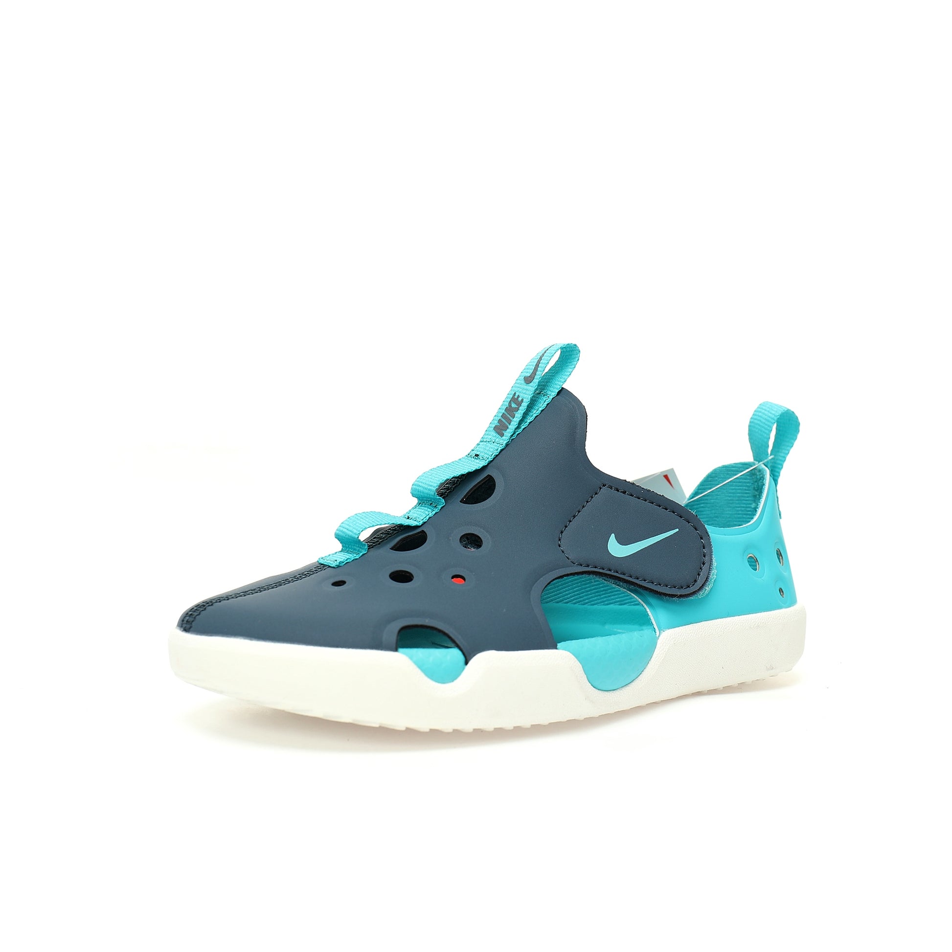 NK new SUNRAY PROTECT 4th generation children's beach hollow sandals" dark grey-blue"