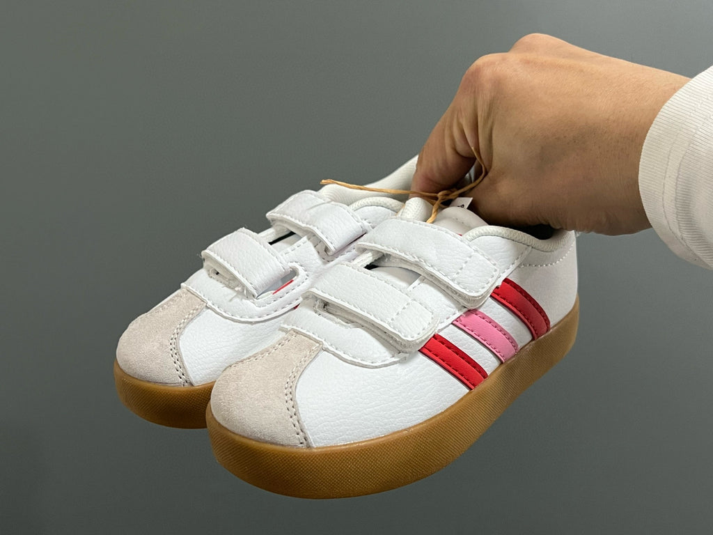 Adidas tennis shoes" white, red, pink"