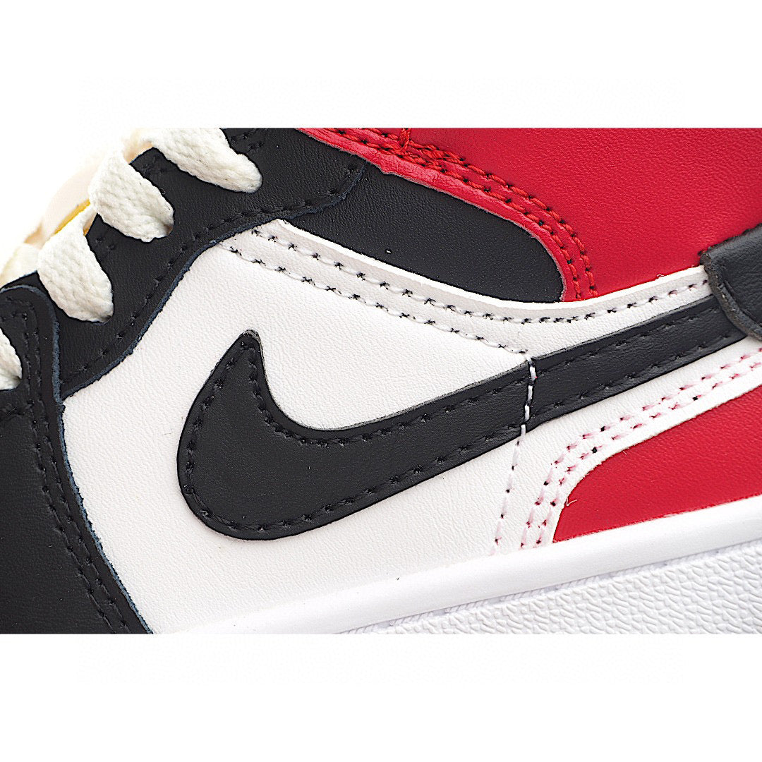Joe 1 high top stitching joint model" white, black, red"