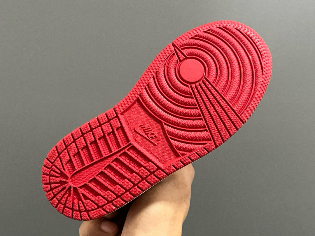 Joe 1 Zhongbang lock children's sports shoes" white, red"