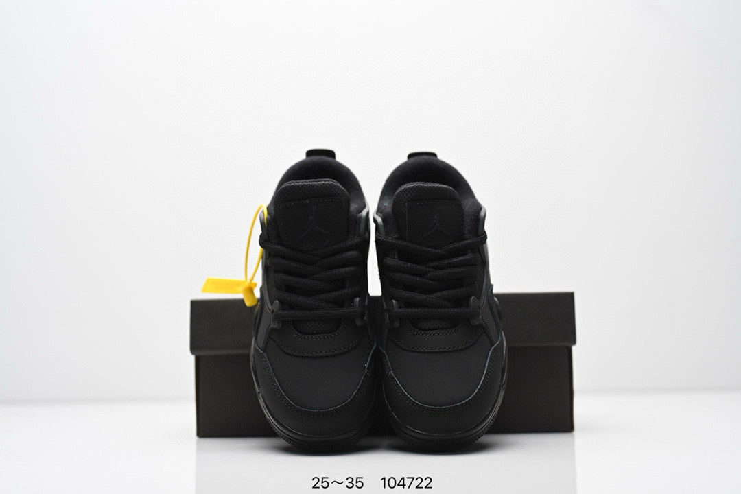Jordan 4 low-top air cushion basketball shoes" black"
