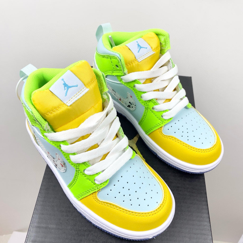 Joe 1 new color children's shoes" green ,blue, yellow"