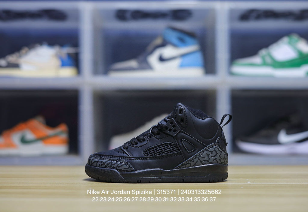 Jordan 3.5 3D Embossed Children's Shoes" black"