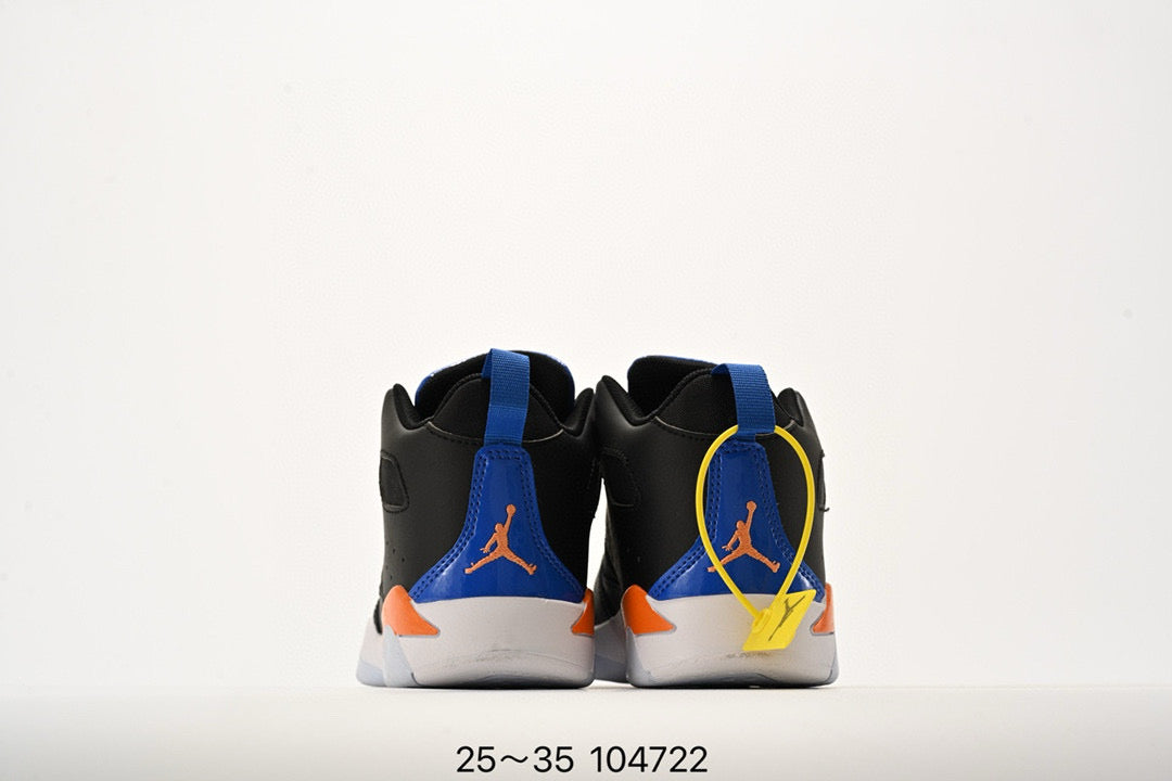 Jordan Fltclb91 series basketball shoes" black, orange, blue"
