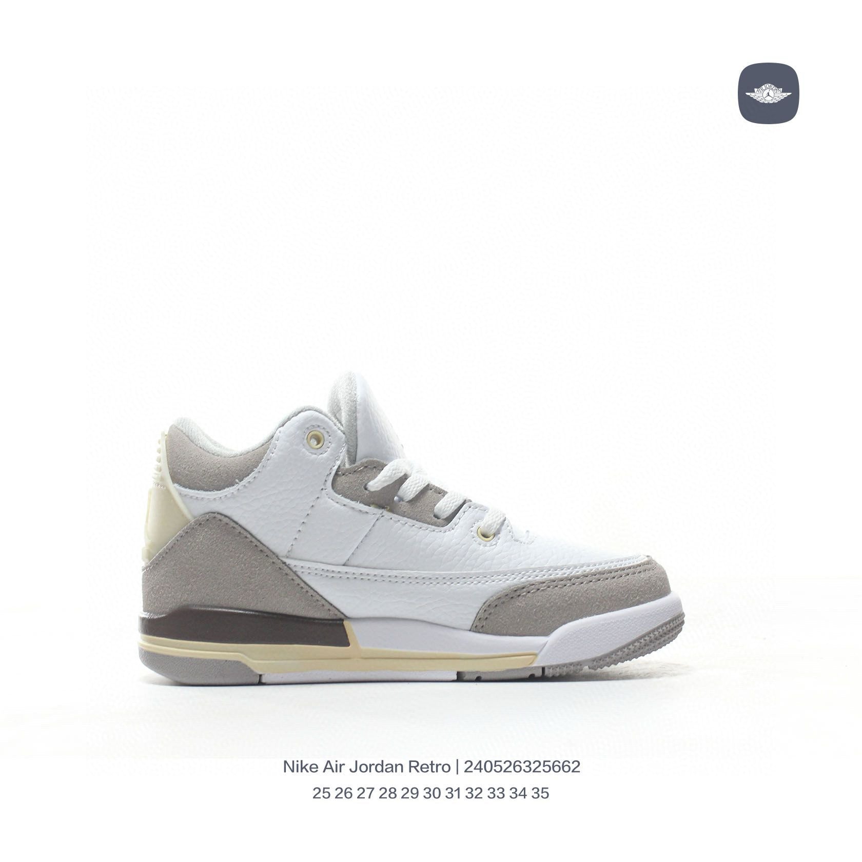 Joe 3" white, gray"