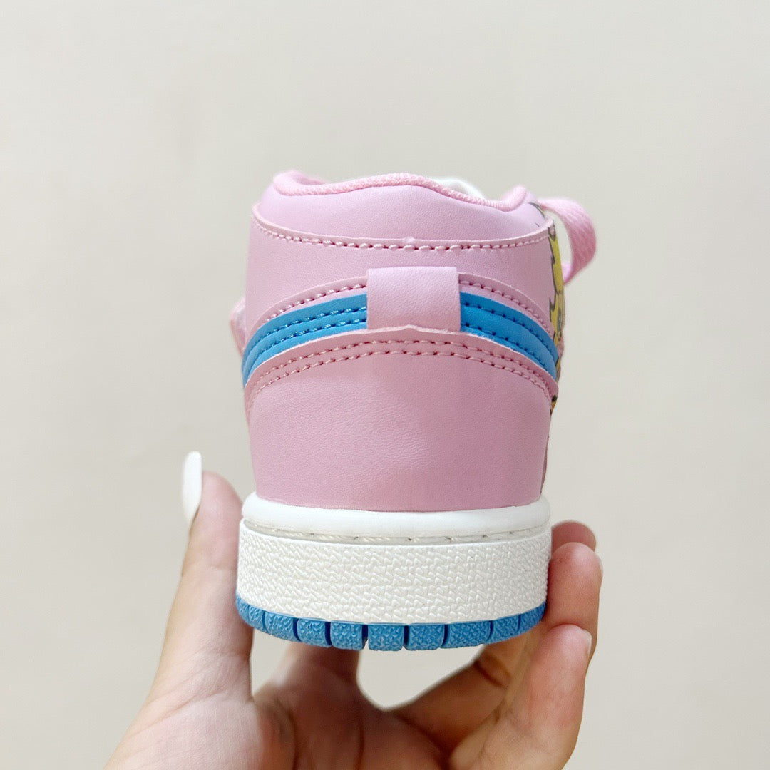 AJ1 Super Mario joint" pink, blue"
