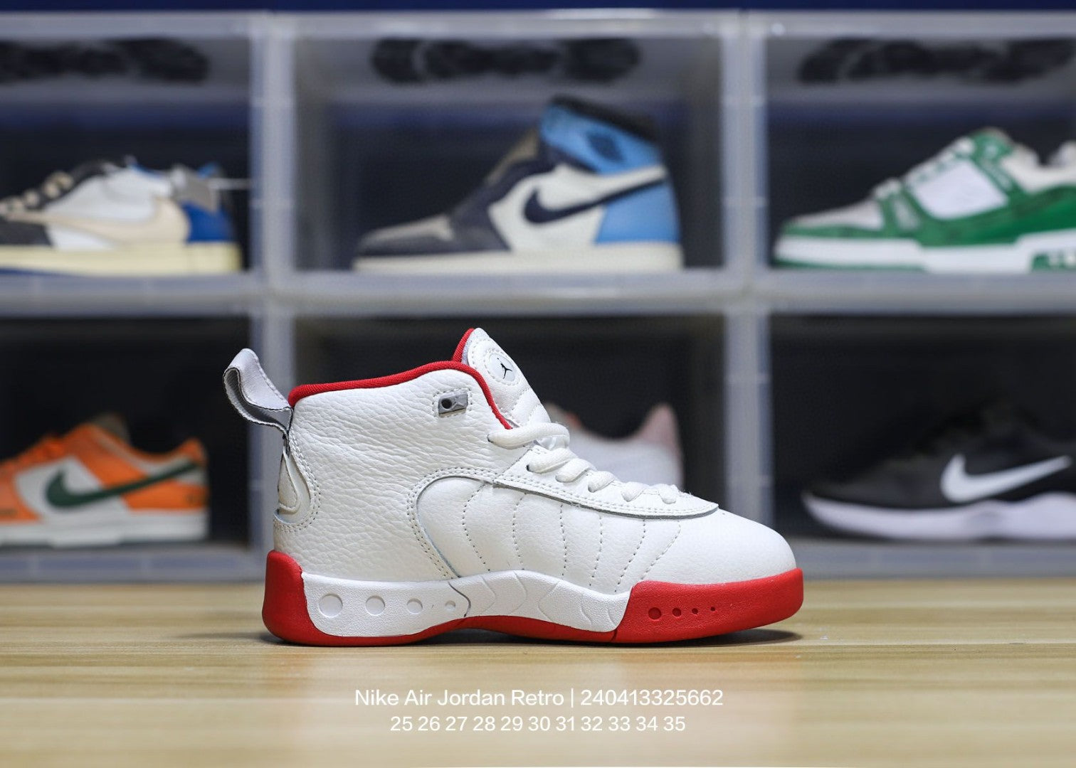Jordan trendy children's shoes" white, red"