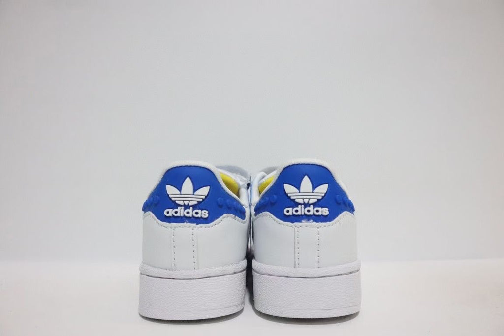 Shell toe two-layer cartoon children's shoes" white, red"
