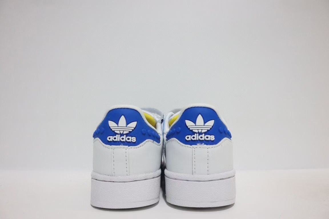 Shell toe two-layer cartoon children's shoes" white, red"