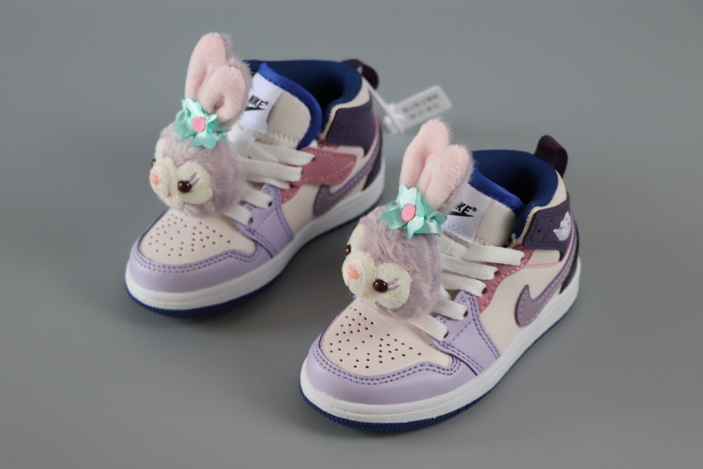 AJ-89 " light and darker purple, cream"