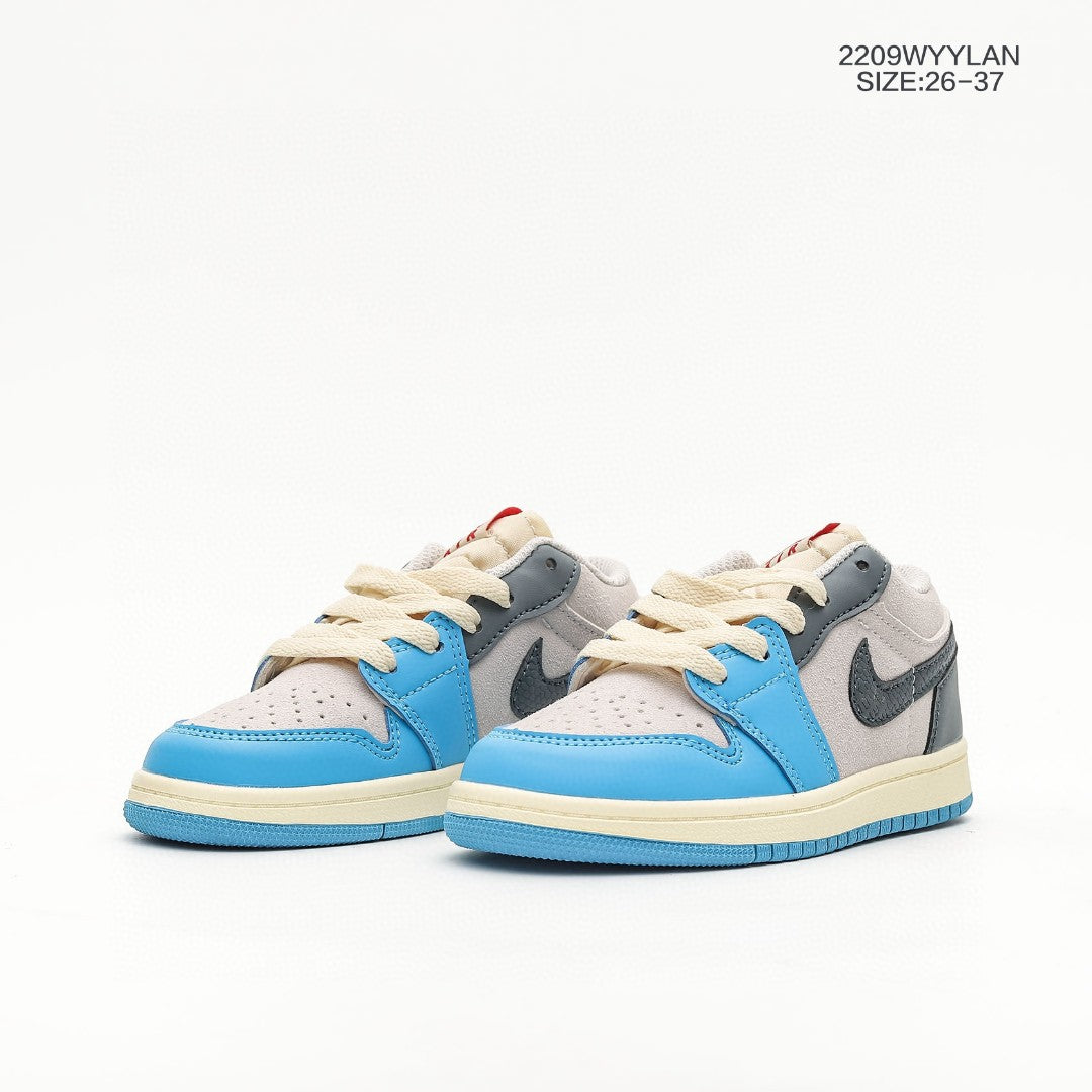 Jordan low-top hook series" Cream, gray, sky blue"