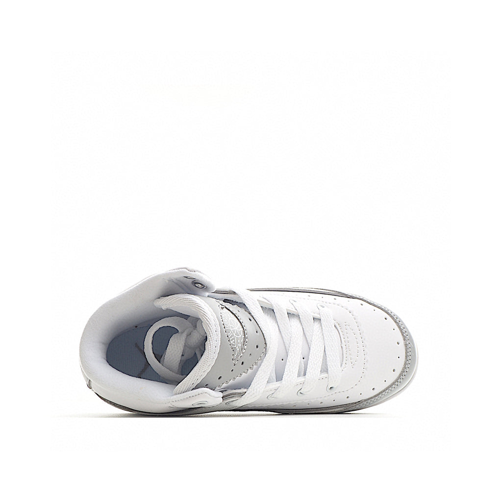 Jordan 2 retro running shoes for kids " white, gray"