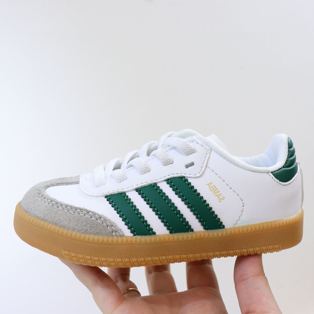 Adidas children's training shoes" white, green"