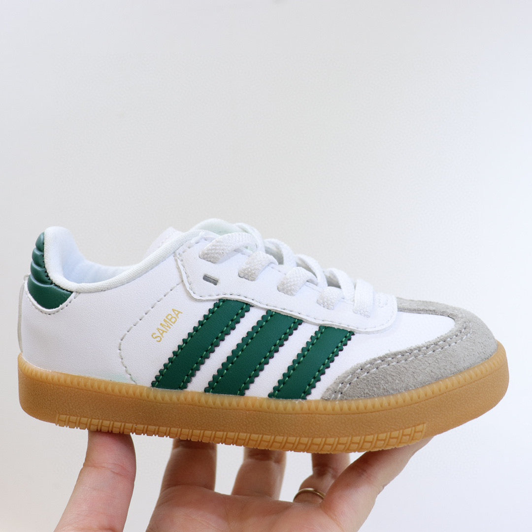 Adidas children's training shoes" white, green"