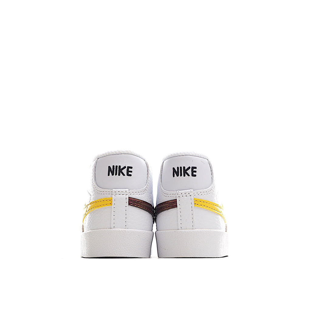 Trail Blazers high-top single dunk" white, yellow, dark brown"