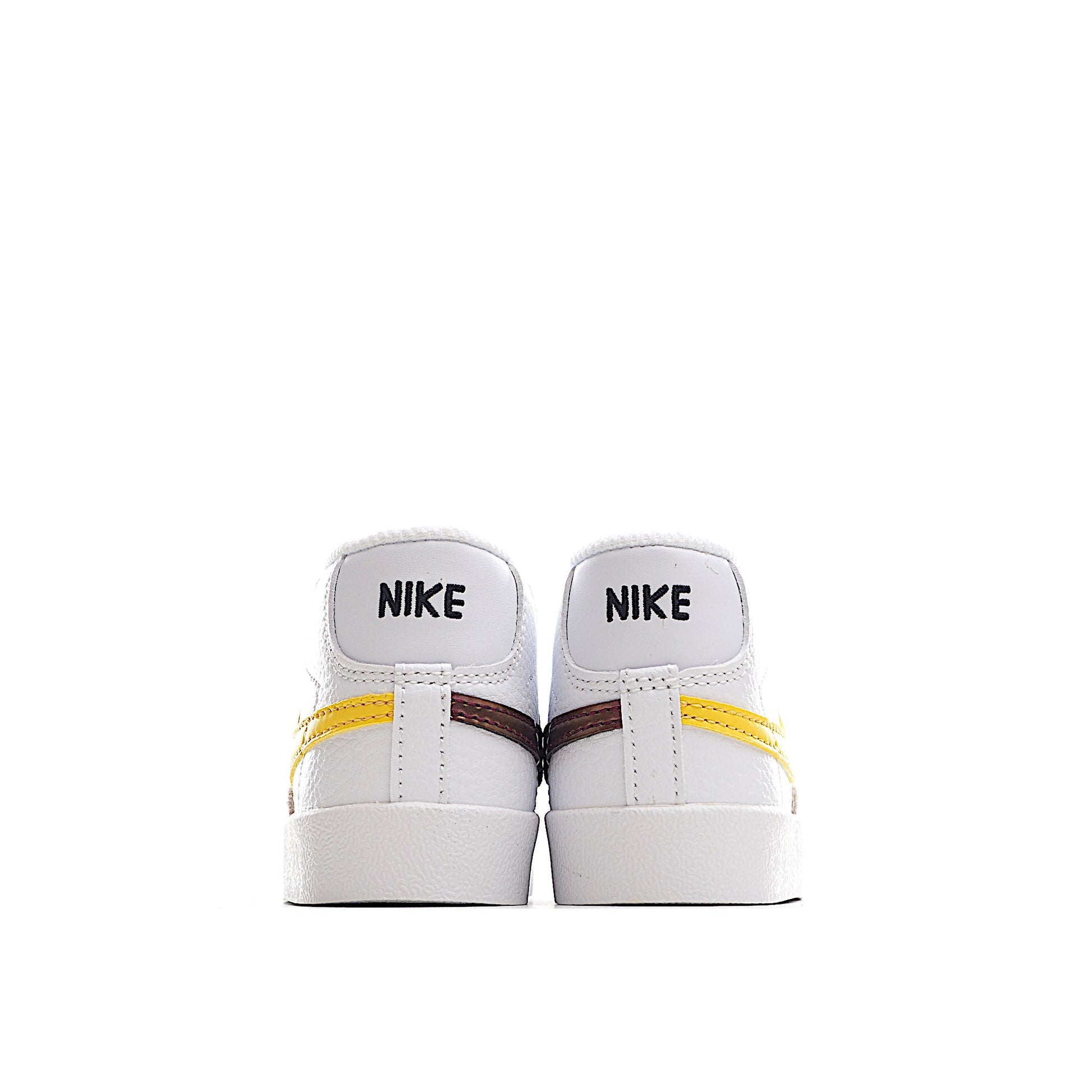 Trail Blazers high-top single dunk" white, yellow, dark brown"