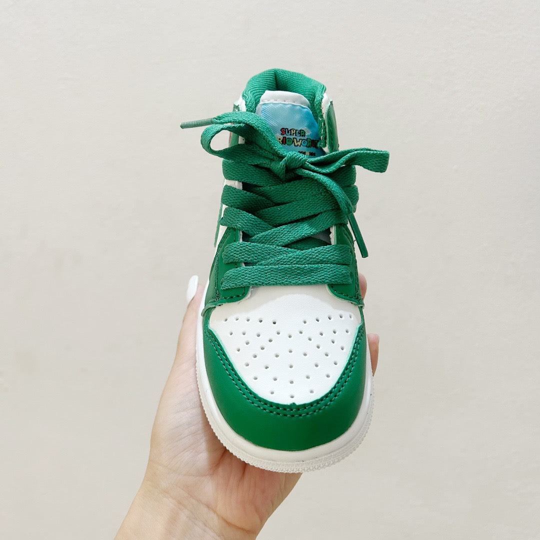 AJ1 Super Mario joint" white, green"