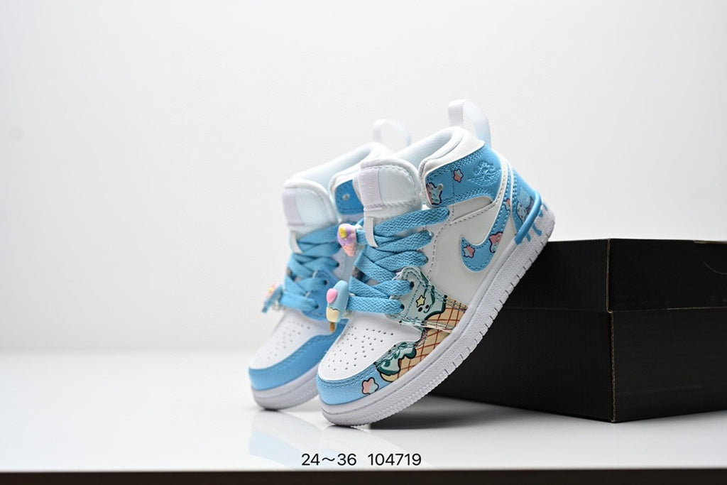 Children's shoes Air Jordan 1/ Basketball" white, blue"