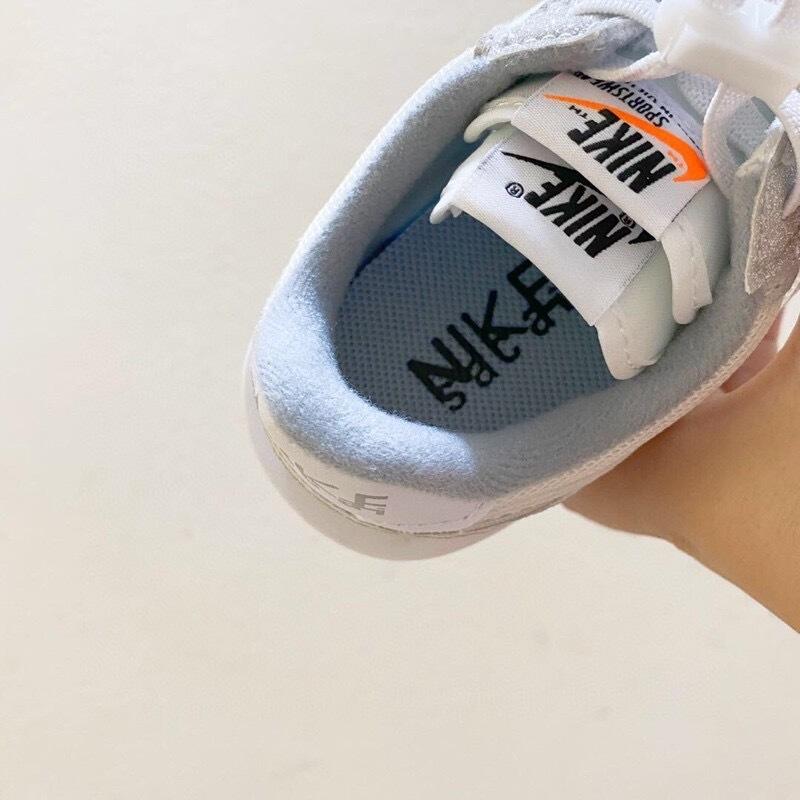 Nike Waffle Casual Jogging Shoes Deconstructed Double Hook" white"