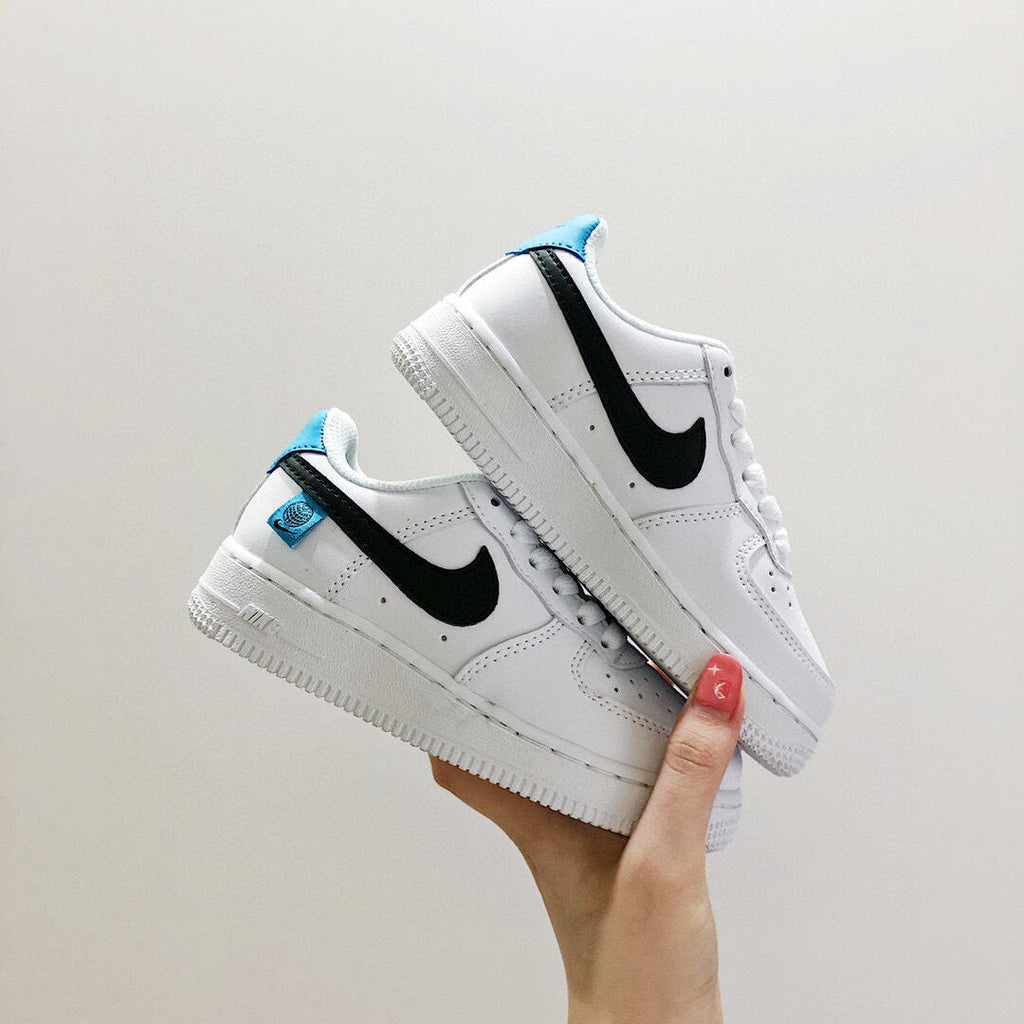 Air Force low-top lace-up sneakers" white"