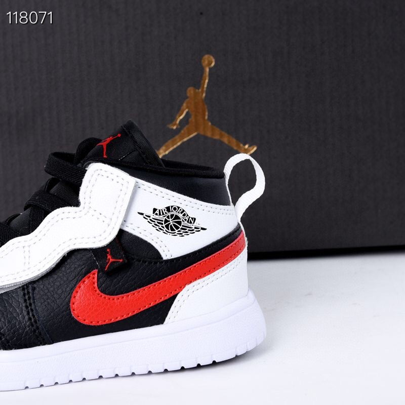 Jordan high top elastic band" white, black"