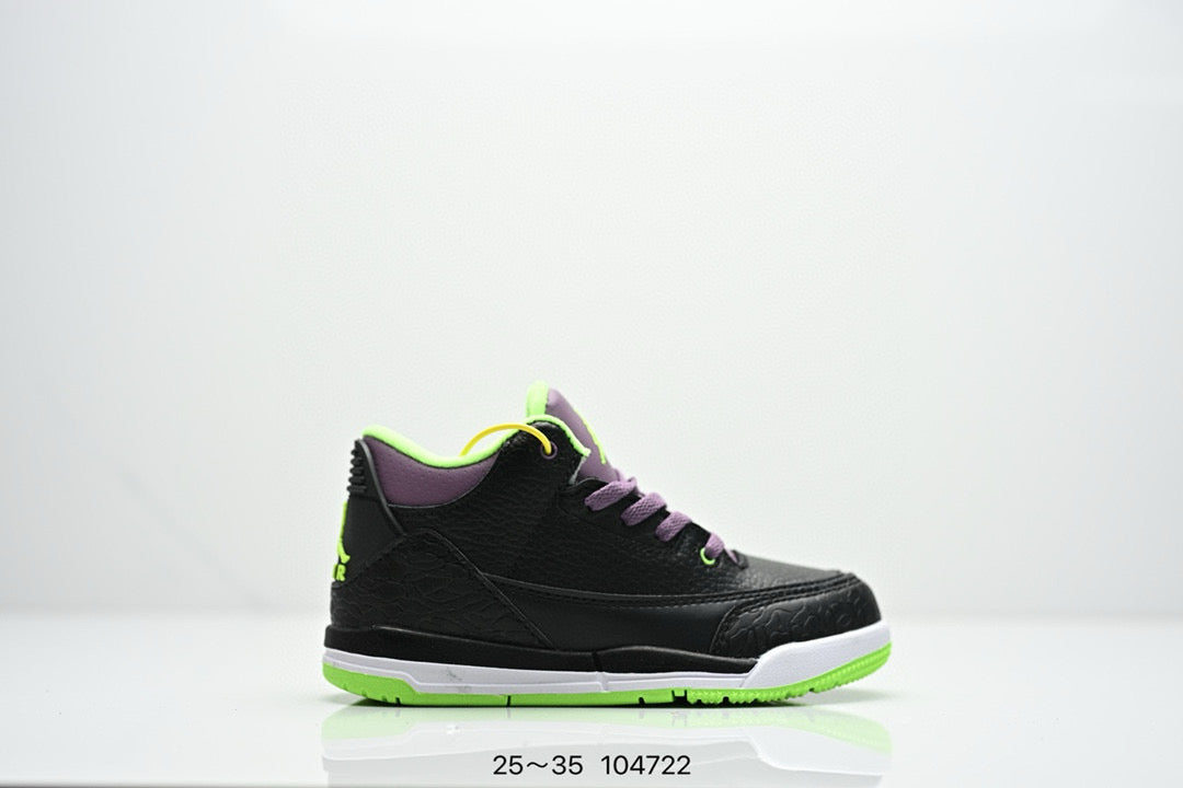 Joe 3"black, purple, yellow"