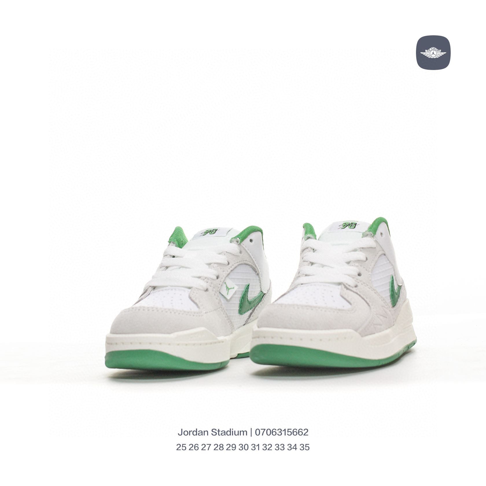 Jordan Stadium sneakers for kid "light gray, green"