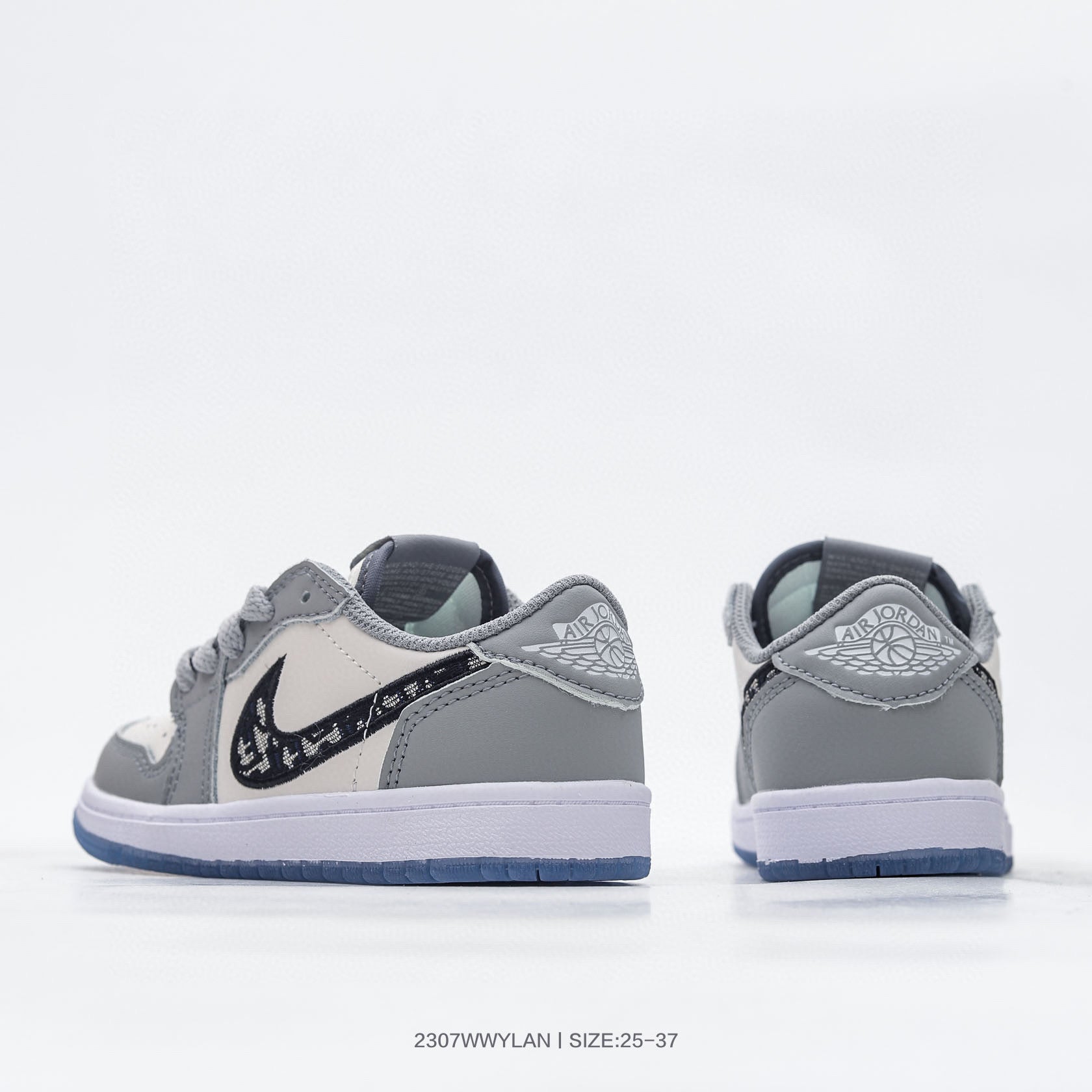 Joe 1 low-top hook series children's shoes" light gray, off white"