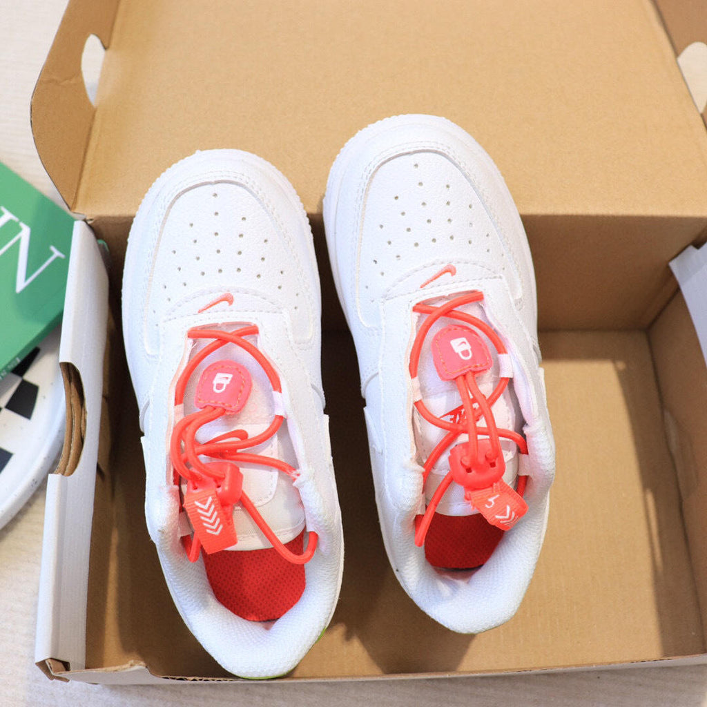 Air Force low-top lace-up sneakers" white"