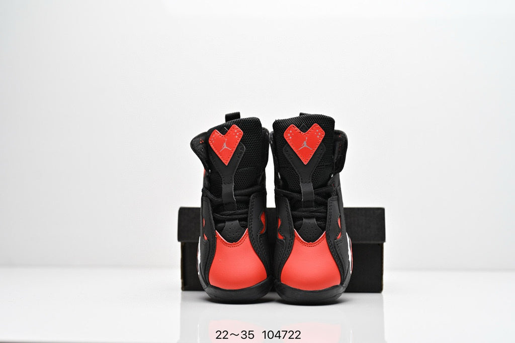 Joe 7.5 children's basketball shoes" black, red"