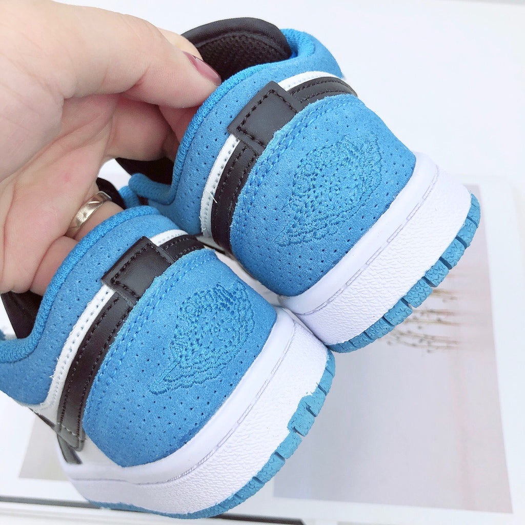 Joe 1 low-top elastic buckle parent-child shoes" blue, white, black"