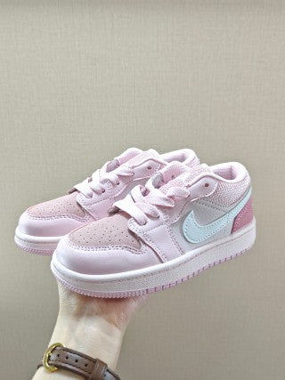 Qiao Yizhuan G version low-top children's lace-up sports shoes" pink"