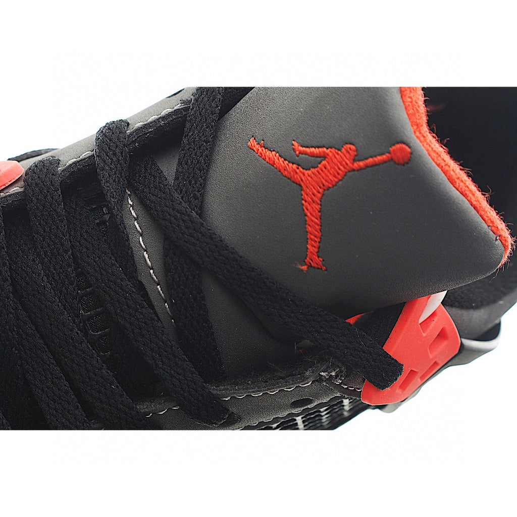 NK AJ 4th generation lace-up basketball air cushion children's shoes" black, gray"